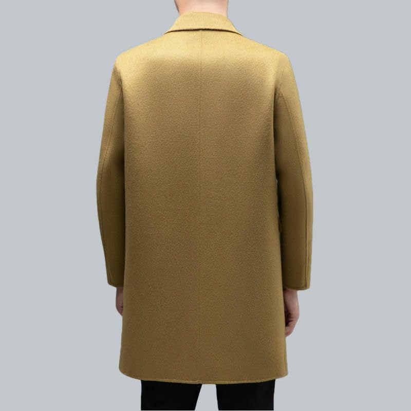Manteau long homme laine automne hiver coupe croisée élégante