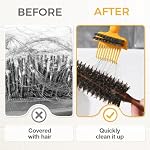 2 In 1 Hair Brush Cleaning Tool, Comb Cleaning Brush, Portable Hair Brush Cleaner Rake (Blue) - Image 3
