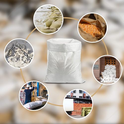 Maqihan LX-WH SANDBAGS 18 Empty Sand Bags - 8Pcs Woven Polypropylene Heavy Duty Tear Resistant Sandbags thumb #1