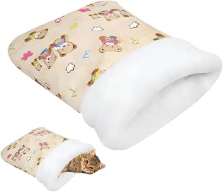 MiOYOOW Pet Sleeping Bag, Dog Cat Basket, Half Closed Winter Bed, Soft and Warm Dog Nest, Washable for Living Room, Bedroom, Corner Sofa