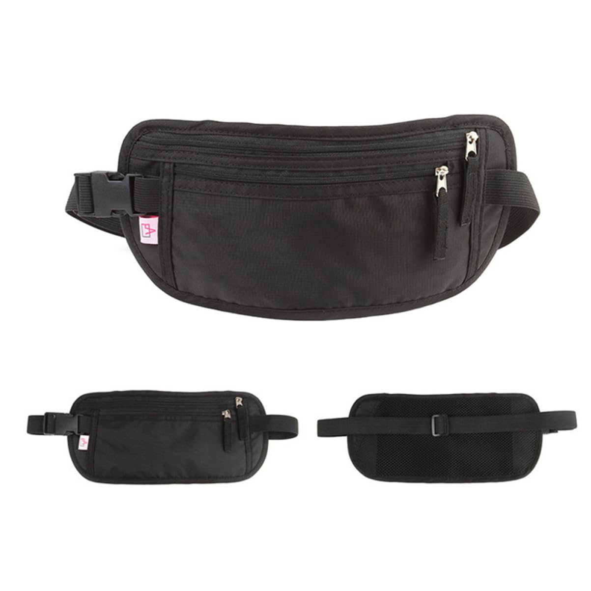 BESPORTBLE 3piezas Riñonera Antirrobo Ultra Ligera para Running y Actividades Al Aire Bolsa De Cintura Gran Capacidad para Viajes y Ejercicio para Llevar Esenciales como Teléfono y Llaves