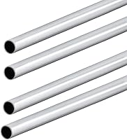 KIOIK 6063 Aluminum Round Tube 16 Inch 1/2" OD 1mm Wall - Seamless Hollow Straight Tubing 4 Pack for DIY Frames
