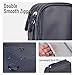 Leather Travel Electronic Organizer - Double Layer, Waterproof Case for Cables, Chargers, Phones & More - Portable, Shockproof Pouch for All Your Electronics Accessories (Dark Blue, M)