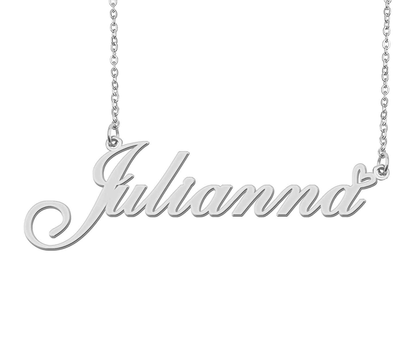 AoloshowPersonalized Heart Name Necklace Gold Custom Any Names Stainless Steel Jewelry for Womens Graduation