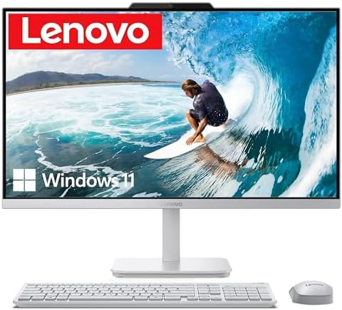 Lenovo 24" FHD All-in-One Desktop Computer, Intel 4-Core Processo...