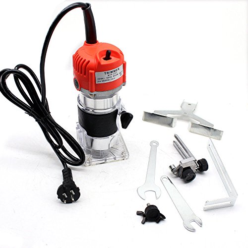 Router Tool Electric Hand Trimmer, Electric Wood Laminator Router Joiner Tool Hand,Electric Hand Laminate Trimmer Wood Router Joiner Tool Device 30000RPM 1/4'' 800W