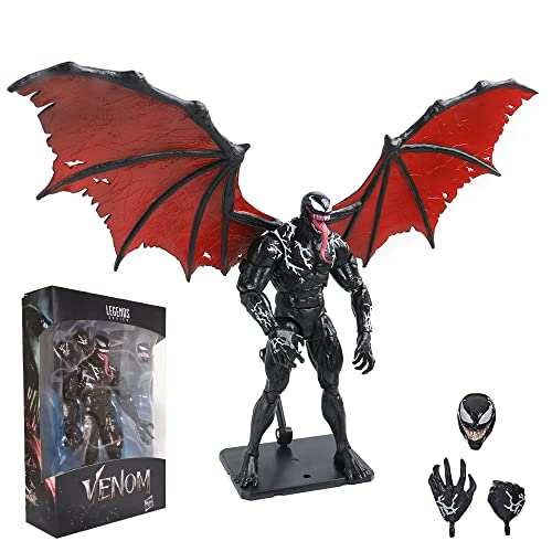 Venom Action Figure Doll Model Toy Doll, Venom Legends Series Carnage Anime Action Pvc Figure Movable Characters Model Statue Toys Collectible Desktop Decoration Ornaments Gift(Venom D) #TOP9