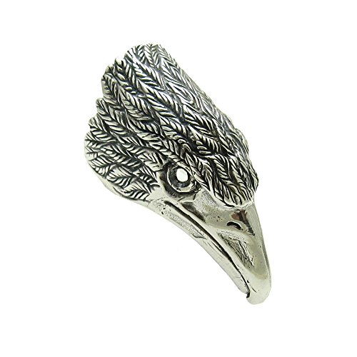 Bague en argent massif 925 Motard Aigle Empress : l'éclat du luxe rebelle