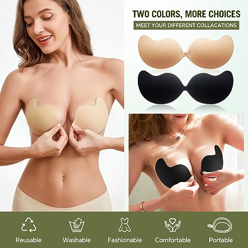Sticky Bras for Women Push up Seamless Bra Bralettes for Women Strapless Bras Lift with Nipple Cover3