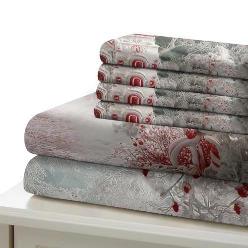 Housse de couette fermeture éclair imprimé 3D Arbre de Noël King - 7
