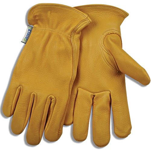 Kinco Women’s Premium Grain Deerskin Leather Glove - Comfortable Out-Seam Index Finger, Safety Easy-On Cuff, Anti-Fatigue Keystone Thumb - Equine, Farm, Ranch, Gardening, Electrical - Color, Large