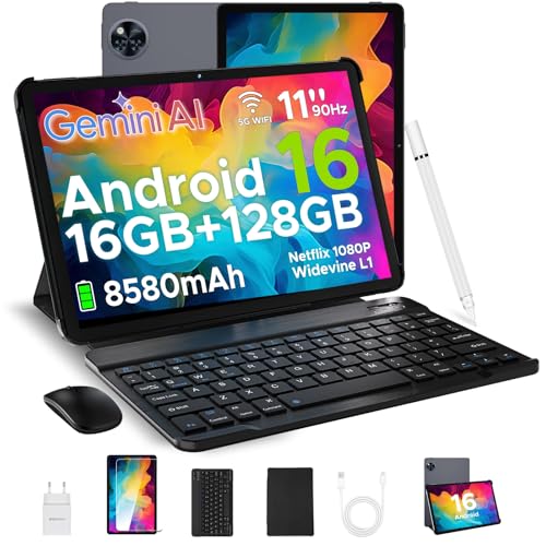 DOOGEE U11 2025 Neueste Android 15 Tablet 11 Zoll 16GB+128GB (2TB TF) Widevine L1 Gaming Tablets, 8580mAh, Octa-Core, 2....