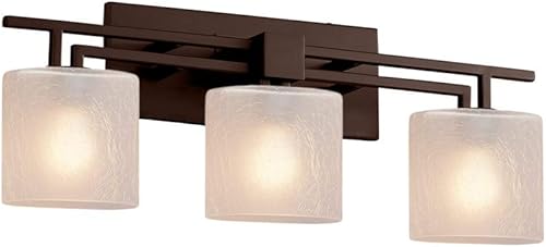 Justice Design Group Lighting FSN-8703-30-FRCR-DBRZ Aero - Barra de baño, bronce oscuro