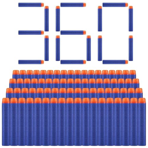 360 Stück Darts Pfeile für Nerf 7,2 cm Refill Darts Nachfüll Bullets Schaumstoff Darts Foam Pfeile für N-Strike Elite Blasters Series für Nerf N-Strike Nachfüllpack für Kinder Draußen Familie Munition