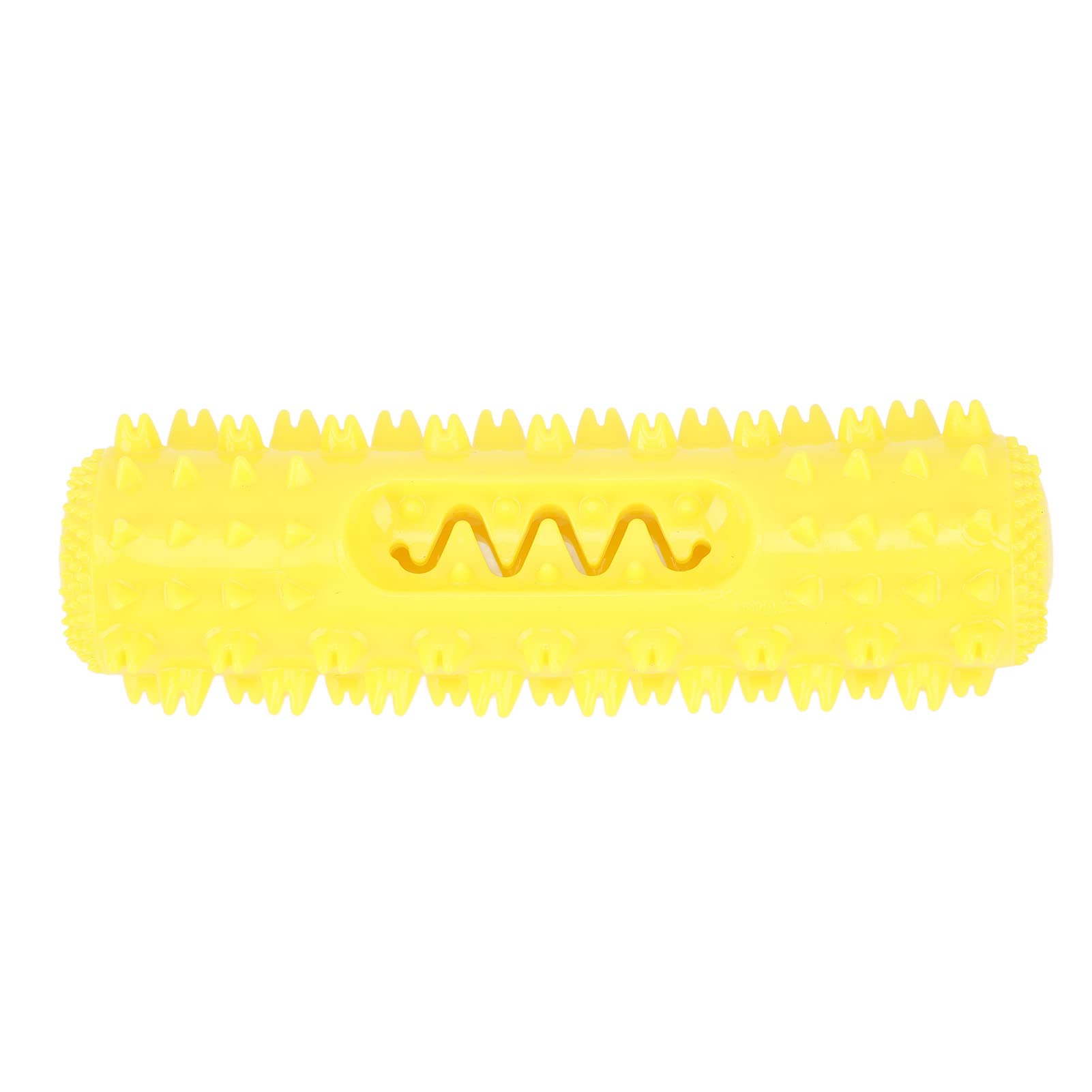 Pet Vocal Serrated Molar Stick Dog Toothbrush Chew Toys Cleaning Supplies Pet Molar for Chew and Bite (Yellow)