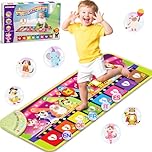 MOMUSE Piano Music Mat 5-Language (EN/DE/FR/IT/ES) for 1 2 3 4 Year Old Boys Girls, Multilingual Education Baby Mat with 9 Animals & Recording, Toddler Infant Kids 1+ Christmas Birthday Present