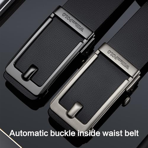 110/120/130cm Genuine Leather Belt For Men With Automatic Clasp Detail Adjustable Waist Cincher Waistband4