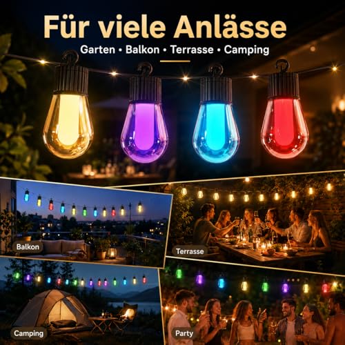 Guirlande lumineuse LED extérieur multicolore application intelligente - 2