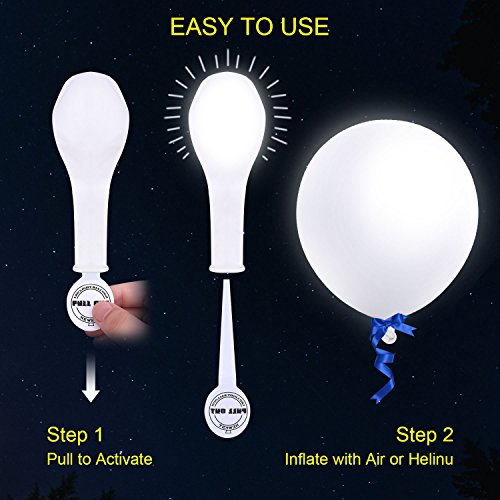 40Pcs Led Light Up White Balloons By Alunme Non Flashing Party Wedding Balloon Lights Long Standby Time For Dark Party Supplies,Wedding Decorates #TOP5
