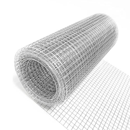Hardware Cloth 1/4 inch 4inx10ft Chicken Wire Mesh Fence Galvanized After Welding 23 Gauge Wire Mesh Roll Wire Cloth for Chicken Pen/Coop Fences Garden Fences Screen Meshs Poultry Netting Cage