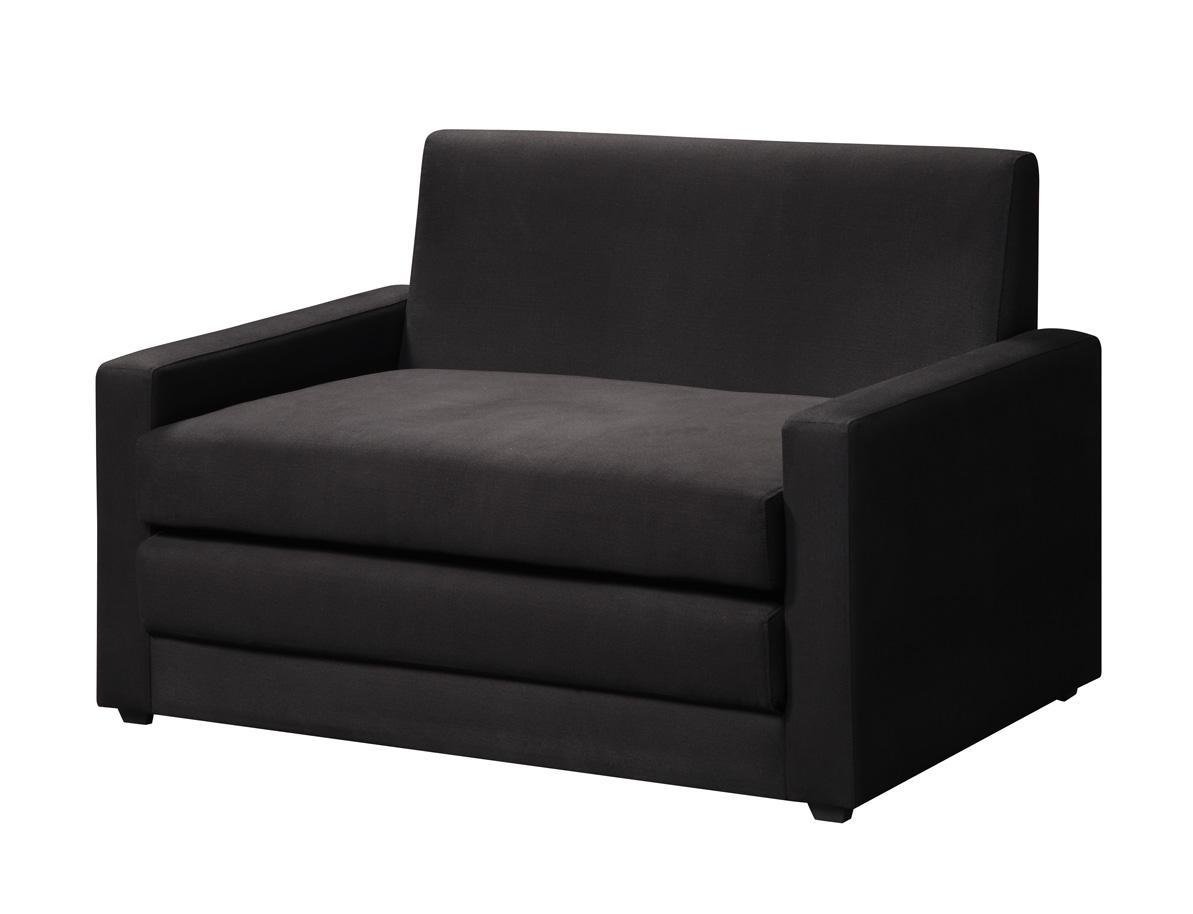 DHP Microfiber Double Undfolding Sleeper Sofa Chair, Black