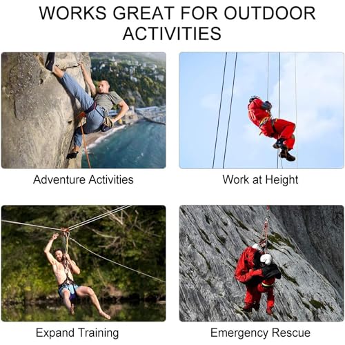 Image of Fit Fusion Climbing Rope, 10MM Static Hiking, Rescue and Parachute, Rappelling Rope, Mountaineering, 32 Strands Strong Rope, Breaking Resistance - 23 KN, Maximum Impact Force - 17.5 KN (5 M)