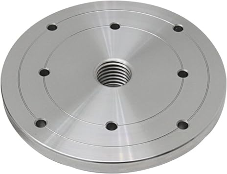 wood lathe chuck, Woodworking Turning Machine Chuck,Flange Panel,Woodworking Lathe Face Plate,1Inch x 8TPI, 6 Inches,