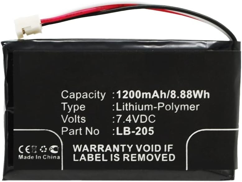 Synergy Digital Credit Card Reader Battery, Compatible with Safescan LB-205 Credit Card Reader Battery (Li-Pol, 7.4V, 1200mAh) : Office Products