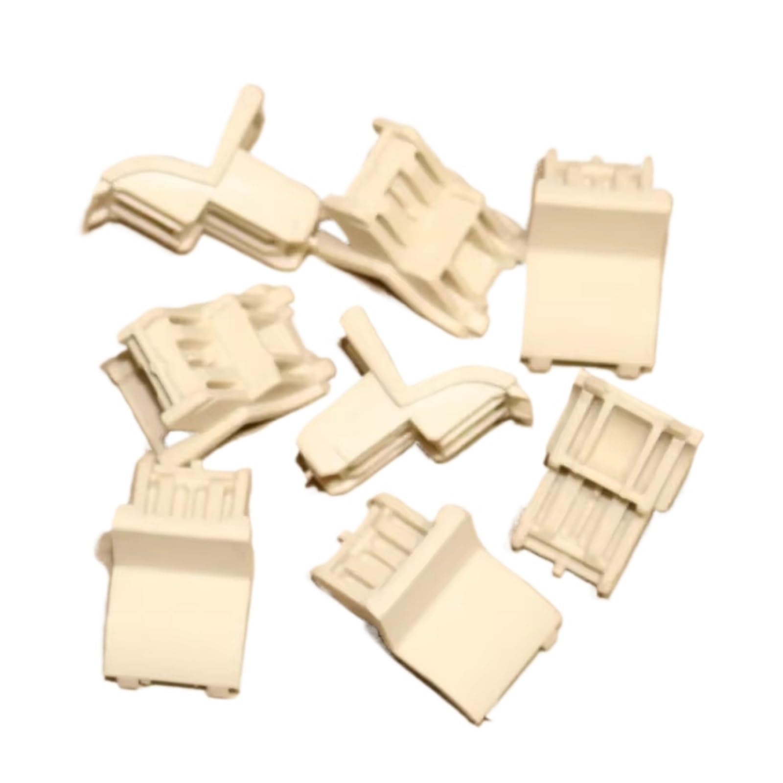 WIJHJET for A4 B8 A6 C7 Q3 Q5 Car Roof Handle Fixing Iron Clip Armrest Cover Car Interior Door Handle(8pcs Beige)