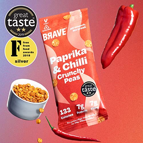 BRAVE Roasted Peas: Variety 12 Multipack - Healthy Snack, High Protein, Low Calorie (12 x 35g packs) - Image 3