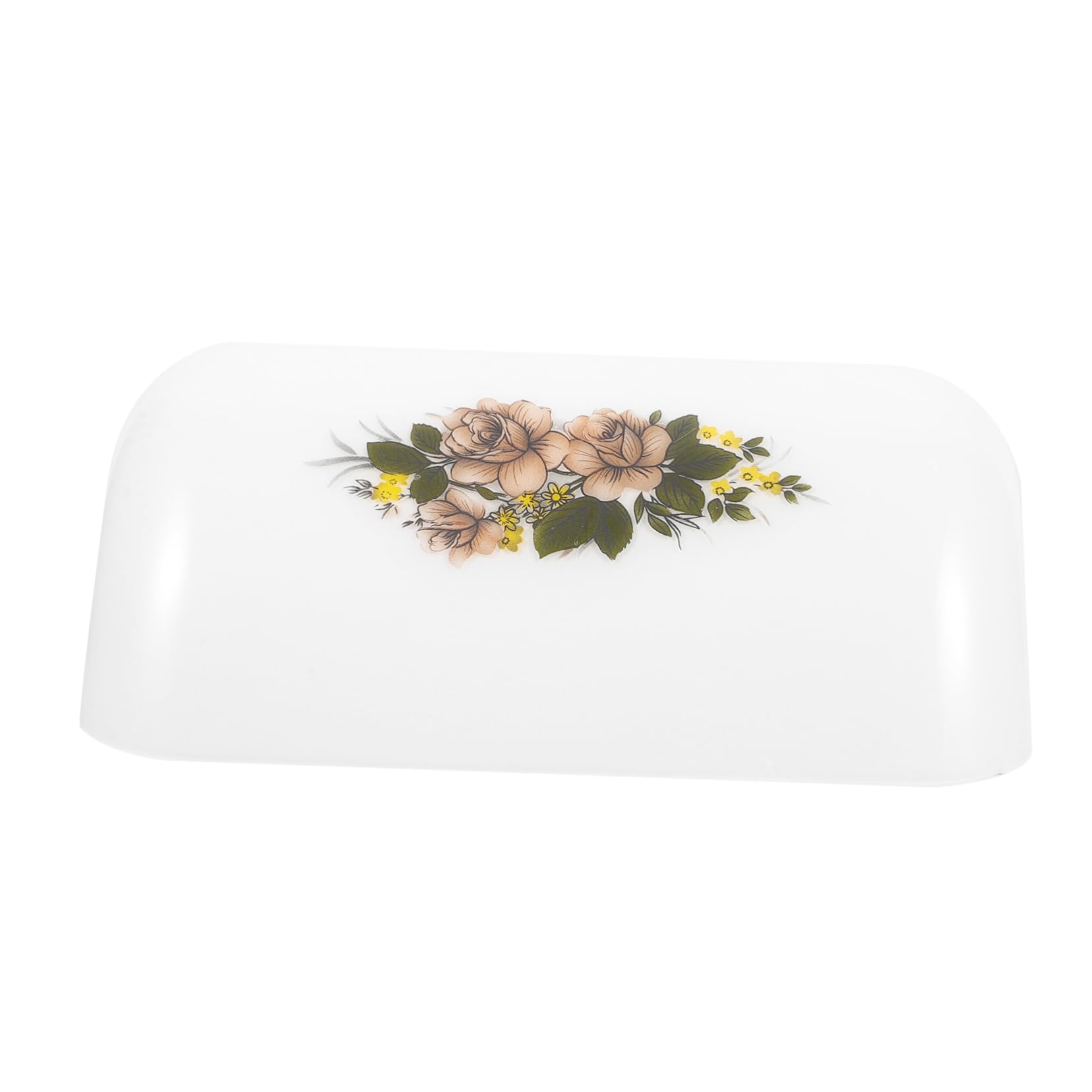 FOYTOKI Sturdy Lampshade Bankers Lampshade White Glass Vintage Decorative for Dormitory and Hotel Creates Warm Atmosphere and Lamp Decoration