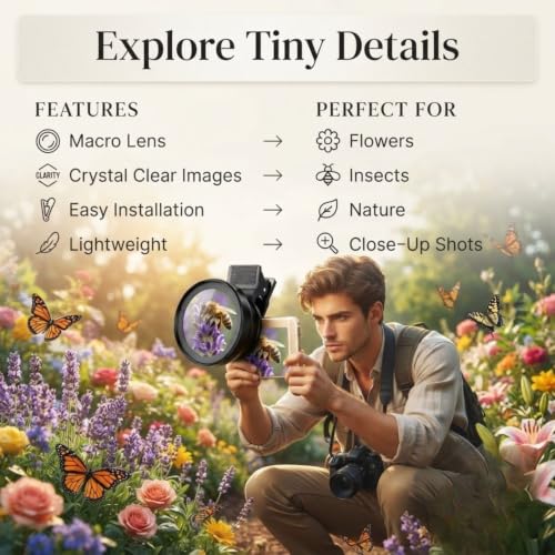 Image of Drumstone (𝐁𝐞𝐬𝐭 𝐂𝐡𝐨𝐢𝐜𝐞) 2 in 1 Mobile Camera Lens Kit with Wide Angle and Macro Lens, 37mm HD Clip On Lens for Smartphone Photography Vlogging and Travel,𝟏𝟓 𝐘𝐞𝐚𝐫𝐬 𝐖𝐚𝐫𝐫𝐚𝐧𝐭𝐲