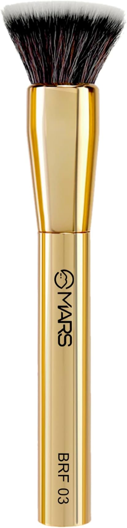MARS Artist's Arsenal Premium Professional Foundation Flat Makeup Brush | Feather Soft Touch | Precise Synthetic Bristle | Luxe Packaging Flat Straight Makeup Brush (Golden)