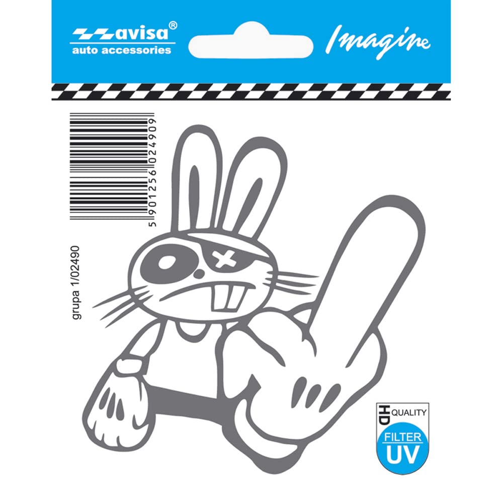 AvisaAuto Tattoo Sticker Rabbit - 8,4x8,6 cm
