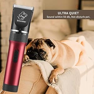 Low Noise Horses Clippers Rechargeable Cordless Pet Clippers Grooming Kit with Storage Bag 5 Speed Professional Animal Clippers Pet Grooming Kit