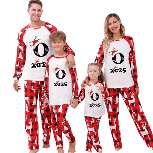 Generico Navidad Pijama Familia Conjunto Coordinado Pijamas Navideños Cuello Redondo Invierno Dos Piezas Pijama Para Niños Niño Para Toda La Familia Ropa De Noche Cómodo Algodón Christmas Pyjama