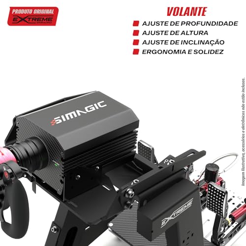 Cockpit Suporte Para Volante 4.0 P1 Preto Simulador Extreme Simracing