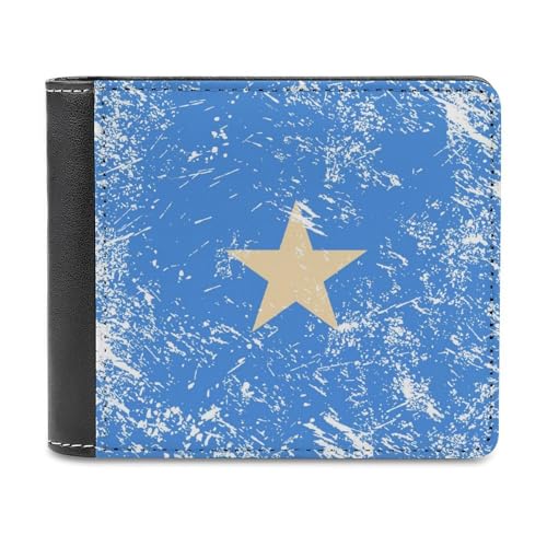Somalia Vintage Flag Fashion Bifold Wallets for Men Women Slim & Thin Credit Card Holder Wallet Purse