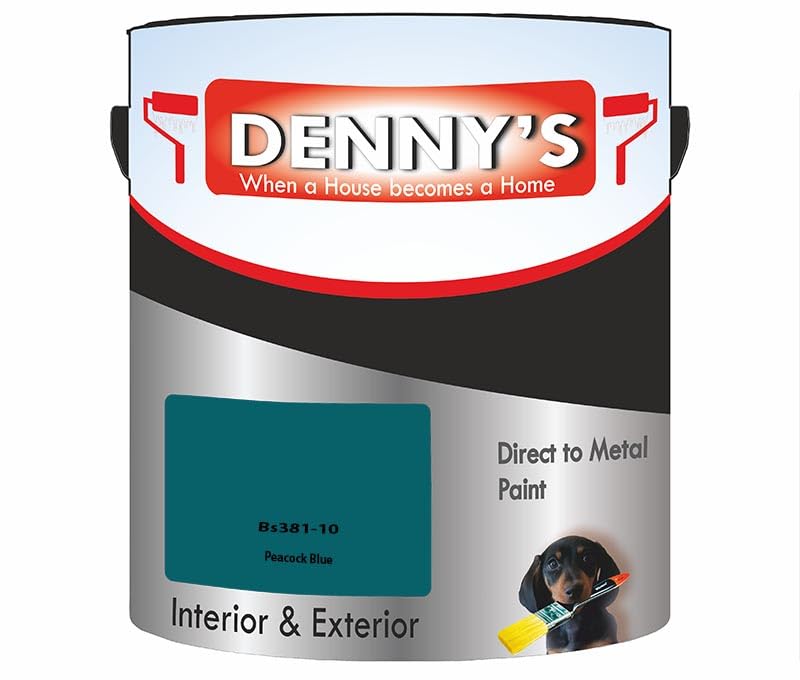 SCOOBYS PAINTS BACK IN THE MIX Direct to Rust Metal Paint, Quick-Drying, Durable Anti-Rust Coating, Interior & Exterior, Perfect for Metal Surfaces, Fences, Gates, Railings, No Primer (Peacock Blue) โ image 1