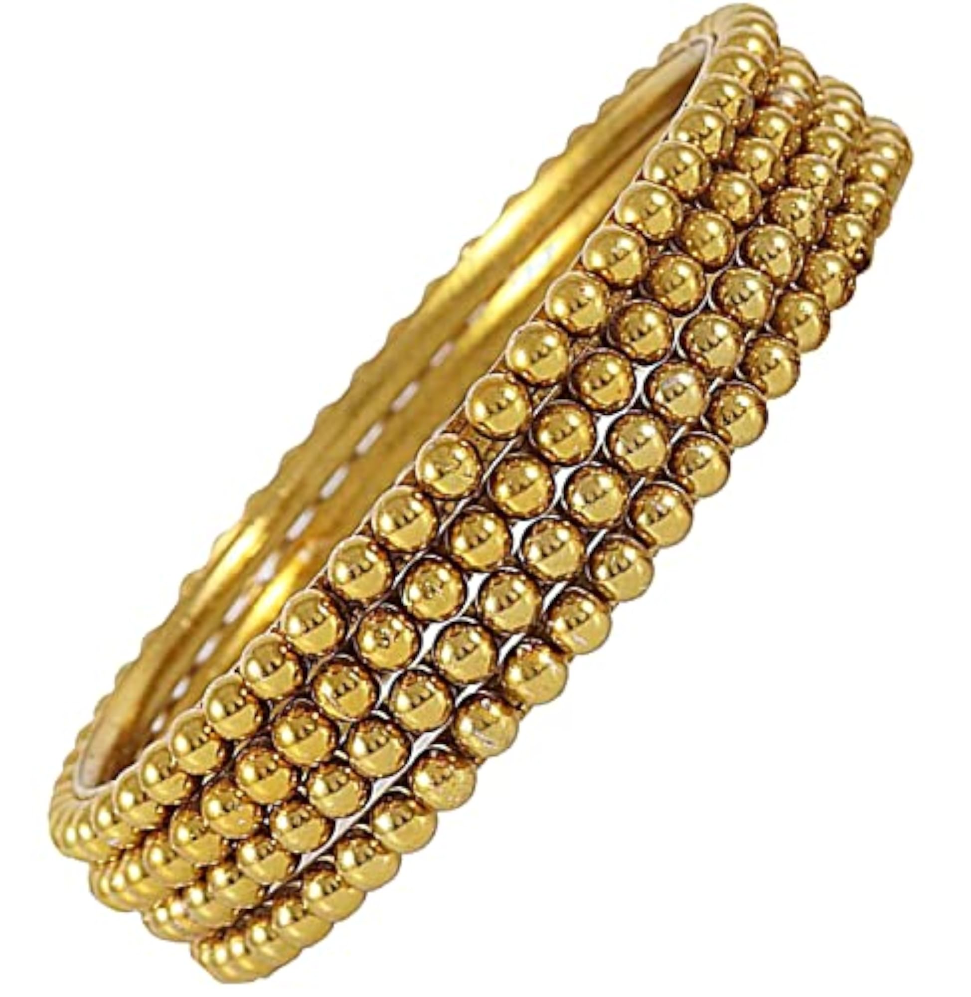 Non-Precious Metal Ball Chain Linked Kada Set, Pack of 4