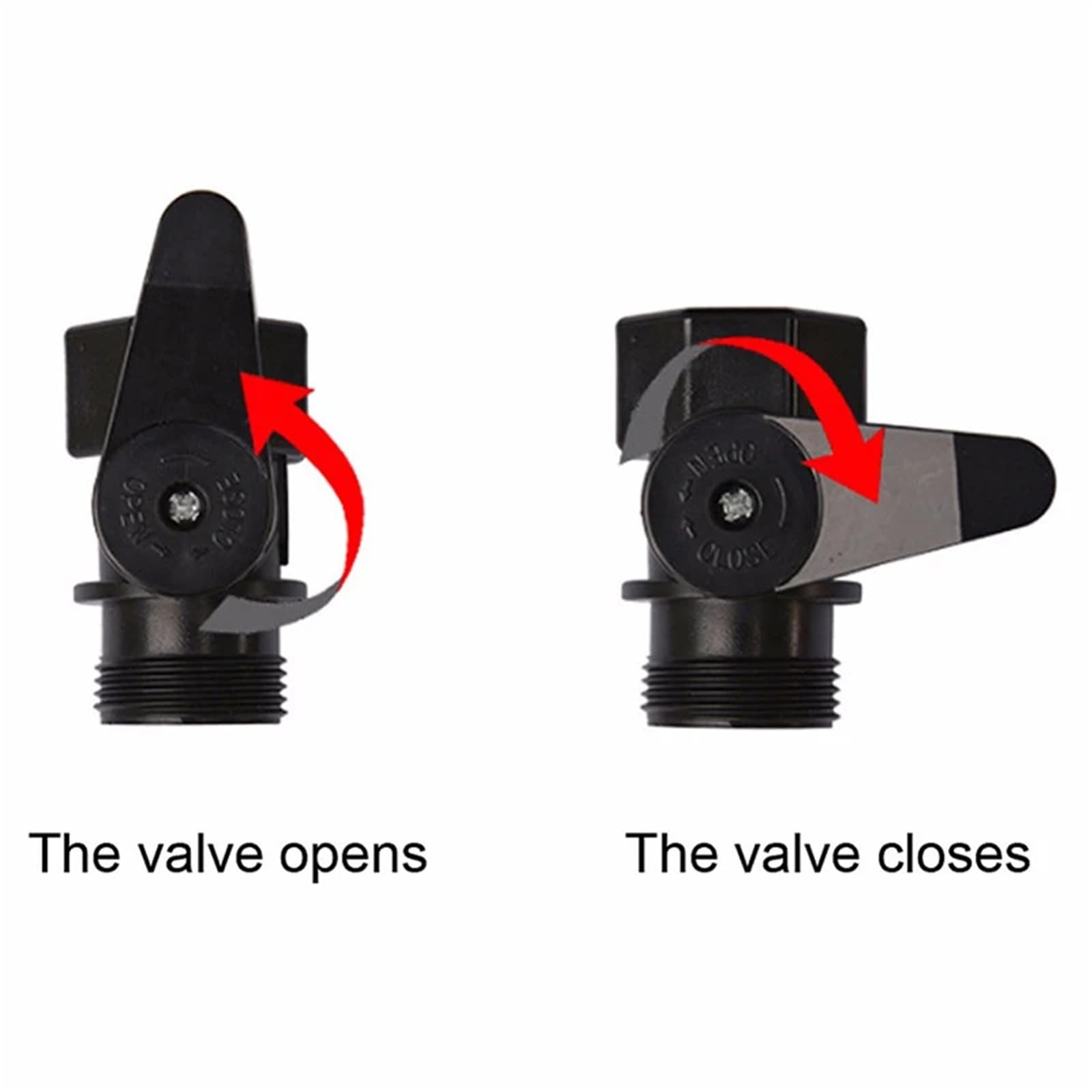 Valvola filettata Femmina-Maschio da 3/4 di Pollice for irrigazione a Goccia, raccordi in plastica for Utensili, Adattatore for Tubo Flessibile, valvola di intercettazione