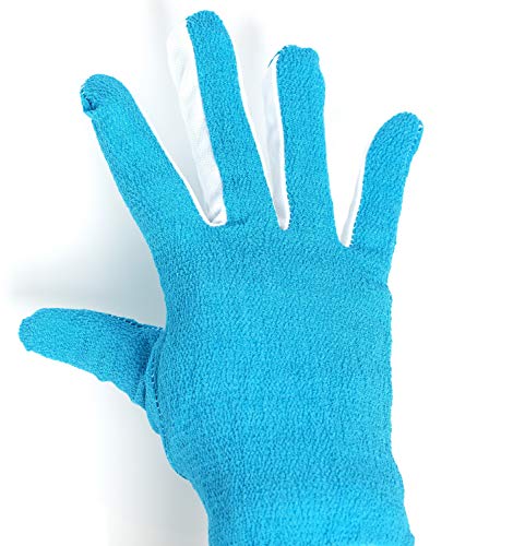 AJOY Inelastic Exfoliating Gloves, Powerful Bathing Scrub, Five Fingers, Fully Fit, No Blind Spots, Cleaning dead skin Cells