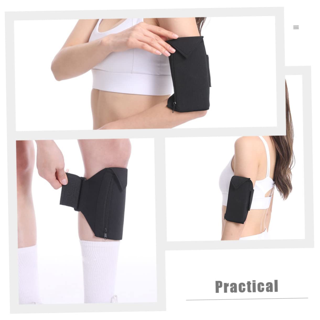 Gatuida 4pezzi Fascia Braccio Sportiva Multifunzionale Per Smartphone Traspirante e Comoda Da Indossare Per Corsa e Attività All Aperto