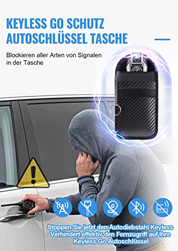 Lanpard Keyless Go Schutz Autoschlüssel Schutz Keyless Hülle 2 Pack Rfid Funkschlüssel Abschirmung Schlüsseltasche Schlüsseletui Schlüsselmäppchen Car Key Safe 2