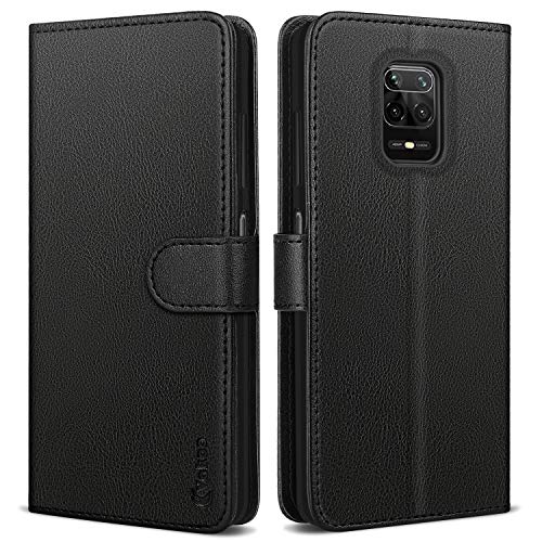 Fundas Para Xiaomi Redmi Note 9 Pro Vakoo Wallet Serie Funda para Xiaomi Redmi Note 9S, Funda para Xiaomi Redmi Note 9 Pro, Negro