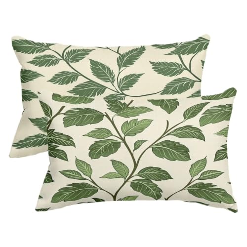 Housse coussin exterieur impermeable lot de 2 rectangle 40x60 lin beige