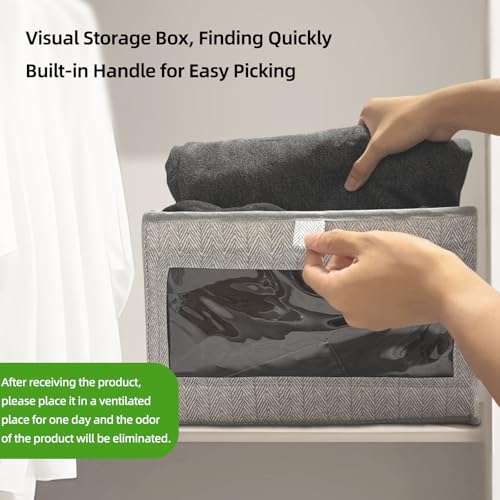 lompyeu Schrank Organizer, 2er Set 40*30*20 cm Boxen Aufbewahrung Kleiderschrank Organizer Aufbewahrungskorb Aufbewahrungsbox