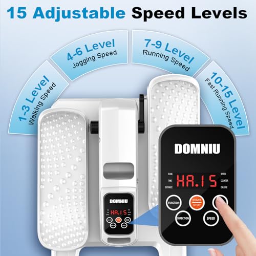 Image of Under Desk Elliptical Machine, Electric Elliptical as Seen on TV for Seniors Adults with 15 Adjustable Speed, Quiet & Portable Electric Seated Pedal Exerciser for Home Office