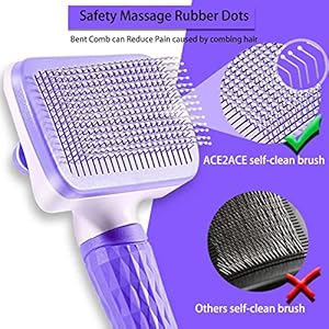 Dogbrushcatbrushdogbrushforlongandshorthairpetgroomingbrushselfcleaningslickerbrushremovepethairfrombrushwithonebutton  Cucciolini Doodles   cucciolini doodles