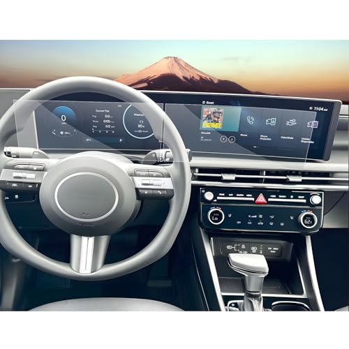 SXCY for 2025 Hyundai Santa Cruz Screen Protector 12.3 Inch [4PCS Apart Nano] for 2025 Hyundai Santa Cruz Accessories Navigation&Instrument Curved Screen